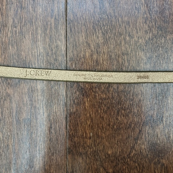 J. Crew Women’s Skinny Gold Bronze Leather Belt, Size Large - Picture 14 of 16